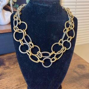Kiam Family Two-Tone Chain Link Necklace